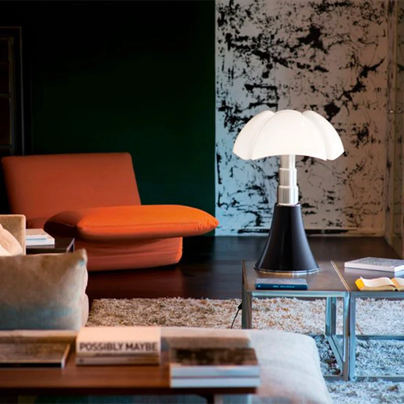 Table and Floor Lamp PIPISTRELLO 66-86 cm by Gae Aulenti for Martinelli Luce