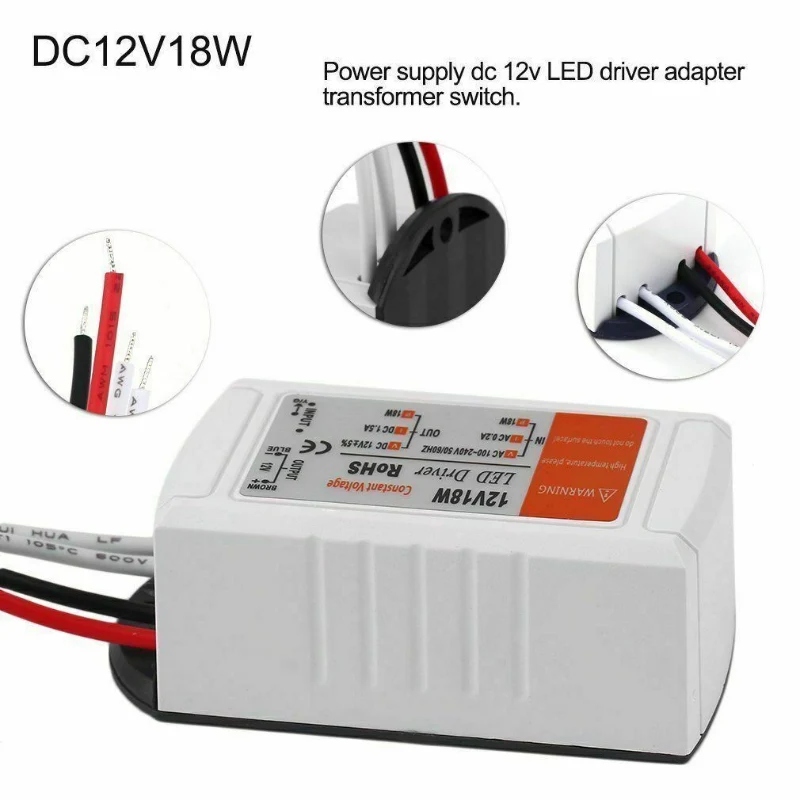 LED Treiber 12V DC | 18W - 100W Constant Voltage Trafo ~1548