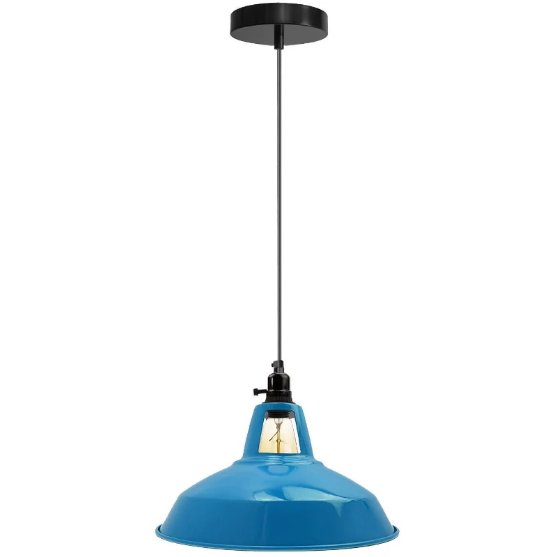 Vintage Industrial Pendelleuchte mit Deckenschalter ~1700