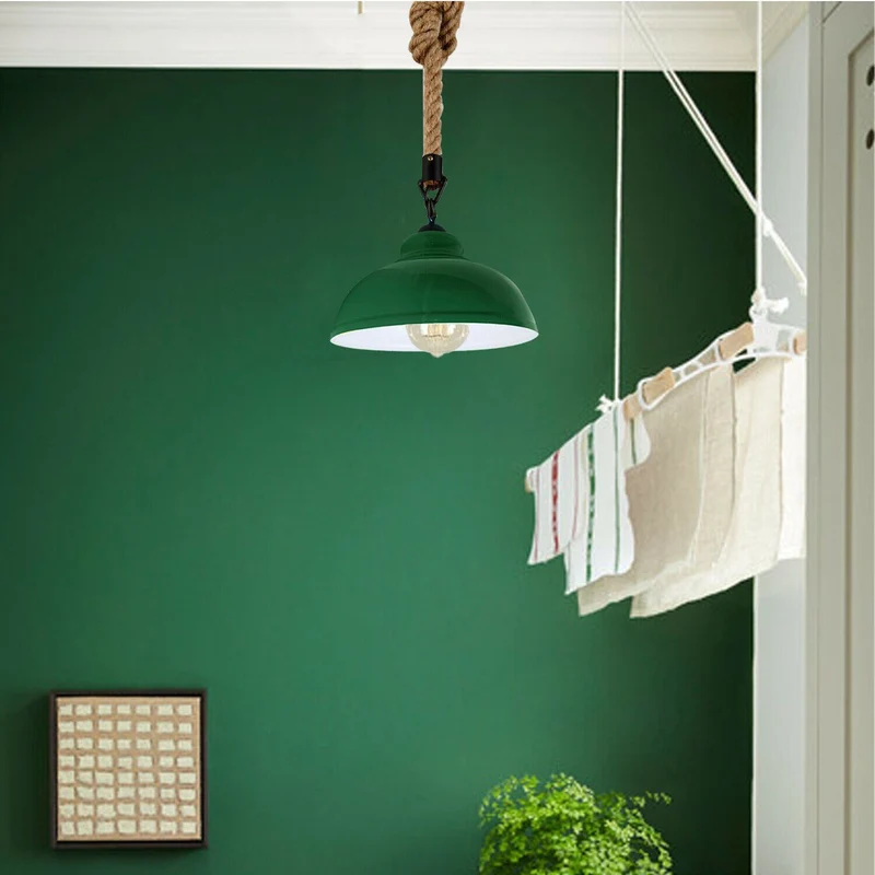 Moderne Pendelleuchte in Kuppelform – 29 cm, E27, mehrere Farben, höhenverstellbar, Retro-Metall-Design~1677
