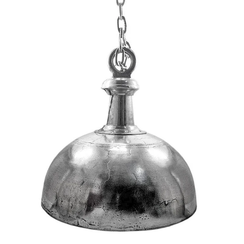 Casa Padrino Hängeleuchte Silber Ø 70 x H. 71 cm - Große Aluminium Kuppelleuchte