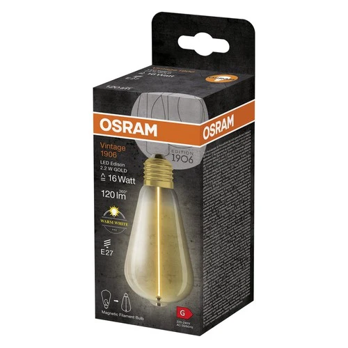 OSRAM Vintage 1906® Classic Edison LED-Lampe, 2,2W, 120lm