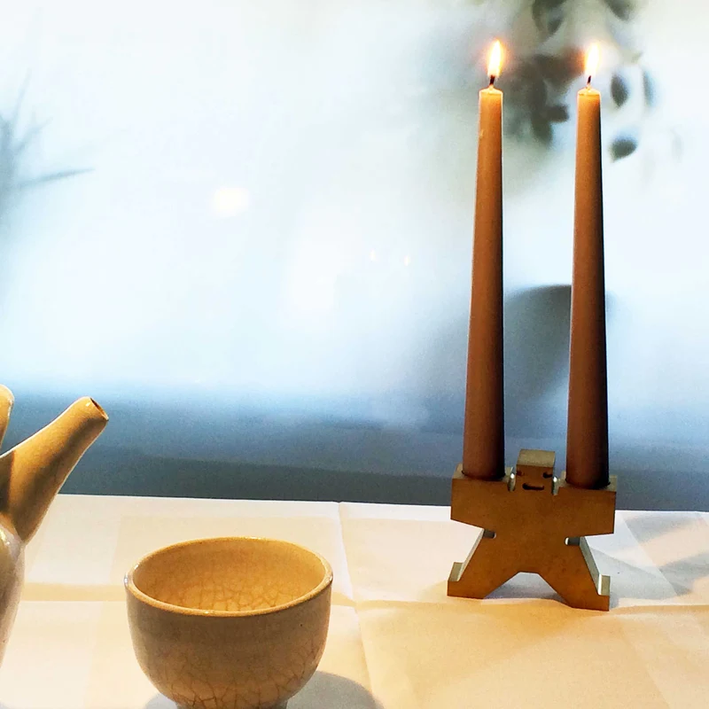 Brass Candlestick Holder SUMO by Denis Santachiara for Cyrcus Design