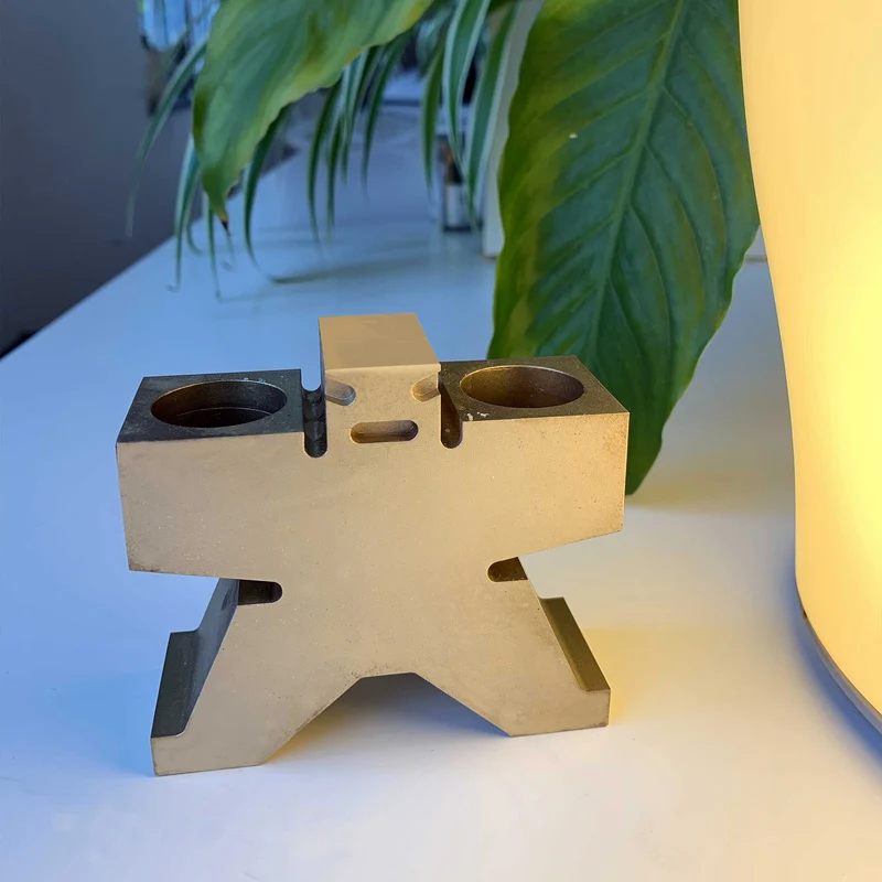 Brass Candlestick Holder SUMO by Denis Santachiara for Cyrcus Design