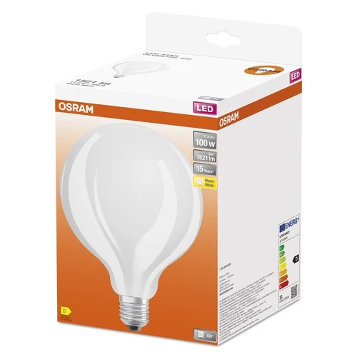 OSRAM Retrofit Classic GLOBE125 LED Lampe (ex 100W) 11W / 2700K Warmweiß E27