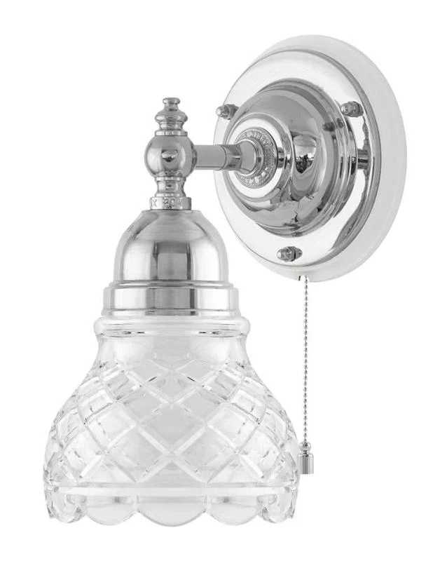 Vägglampa - Adelborg nickel klarglas