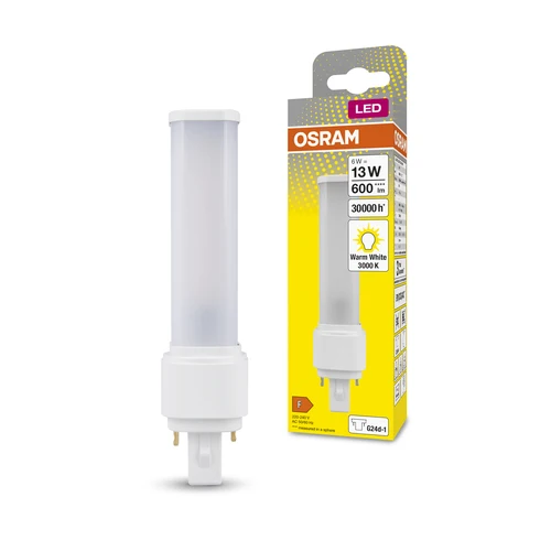 OSRAM DULUX D LED EM & AC MAINS LED-Röhre 14,8cm (ex 13W) 6W / 3000K Warmweiß G24d-1