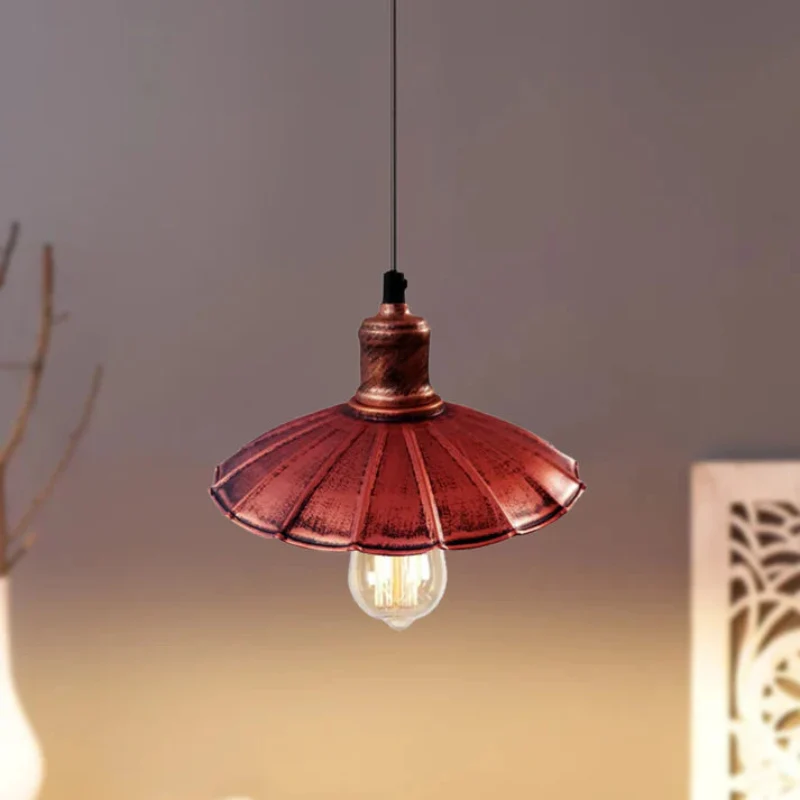 Hängelampen wohnzimmer, rustikal rot, metall, Ø 22cm , E27~1482
