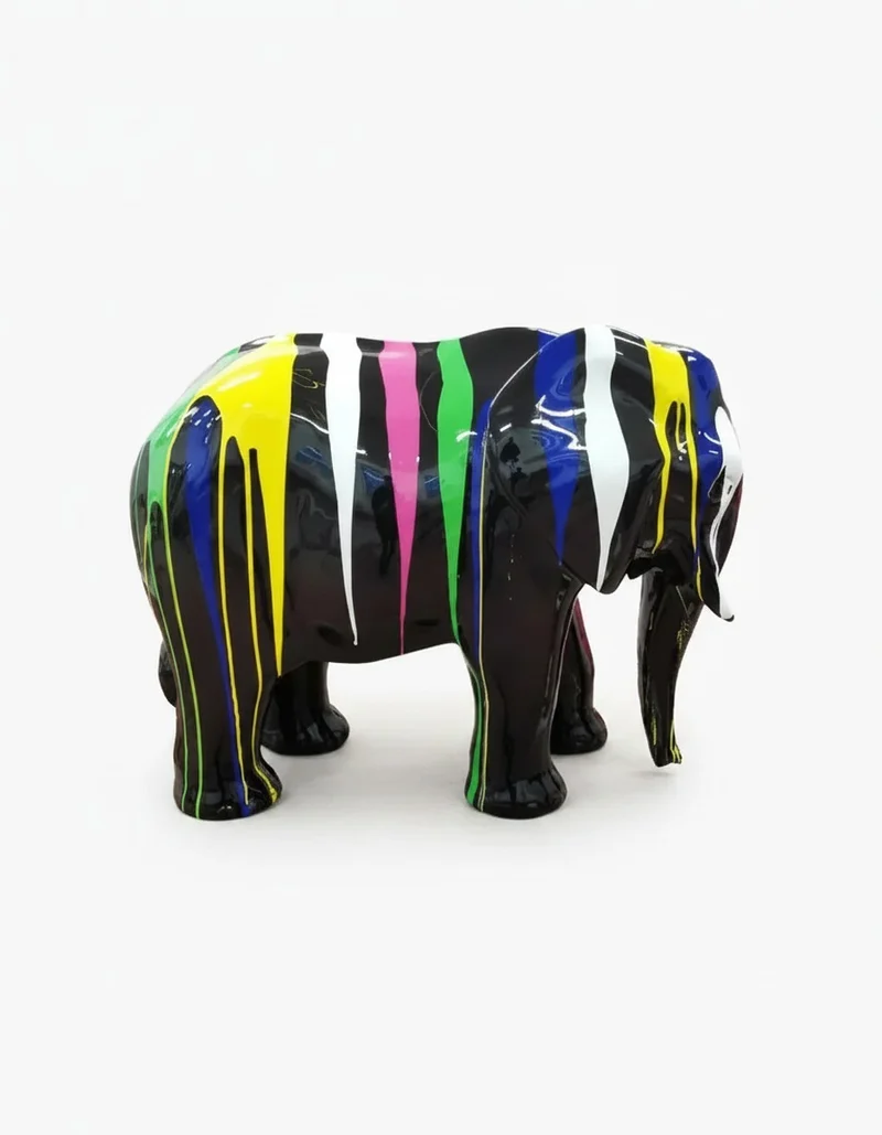 Casa Padrino Luxus Deko Skulptur Elefant H. 60 cm - Deko Skulptur - Deko Figur - Tierfigur - Gartendeko
