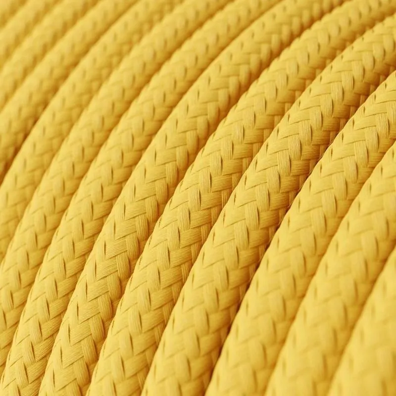 Textilummanteltes Kabel-gelb 3-adriges Rund stromkabel~1132