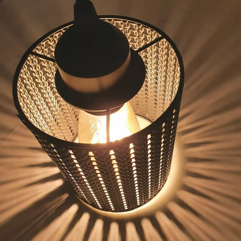 Elegante Retro Lichtschirme Industriedecke in Schwarz Metall Lampenkäfig~1381
