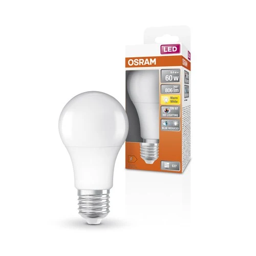 OSRAM SUPERSTAR+ CLASSIC A 60 FR LED-Lampe, 9,4W, 806lm, E27 , Warmweiß