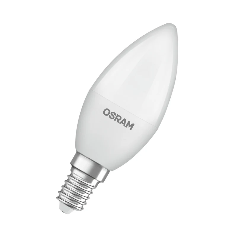OSRAM LED PCR LAMP WITH CLASSIC B in B-Form, LED-Lampe, Matt, 7 W, (ex 60 W), 806 lm, Warmweiß, 2700 K, 15000 h, CRI 80
