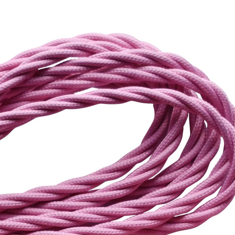 Wohnzimmerlampen Decke - Twist Kabel 2x0,75mm² Rosa~1174