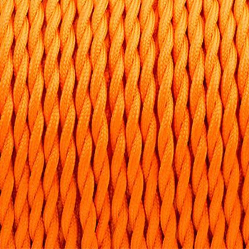 Geflochtene Lampenkabel 2x0.75mm² - Hochwertig Orange~1172