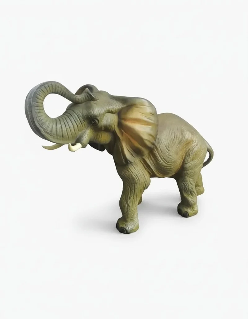 Casa Padrino Luxus Deko Skulptur Elefant Realistisch H. 67 cm - Deko Skulptur - Deko Figur - Tierfigur - Gartendeko