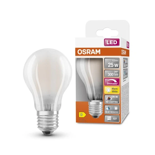 OSRAM SUPERSTAR+ CLASSIC A GLFR 25 LED-Lampe, 2,2W, 300lm , Warmweiß