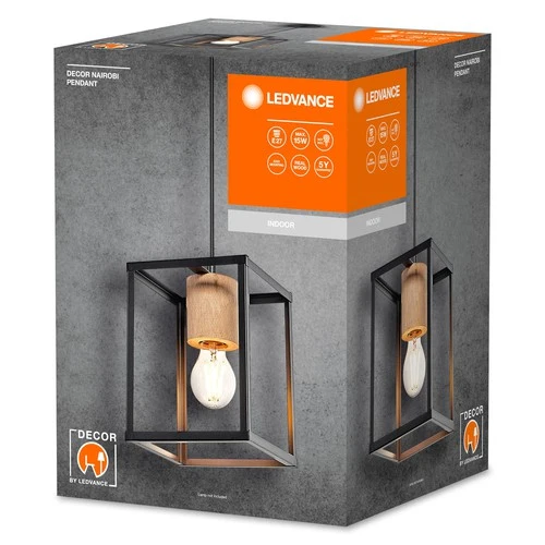LEDVANCE DECOR Nairobi Pendelleuchte, schwarz, E27-Sockel