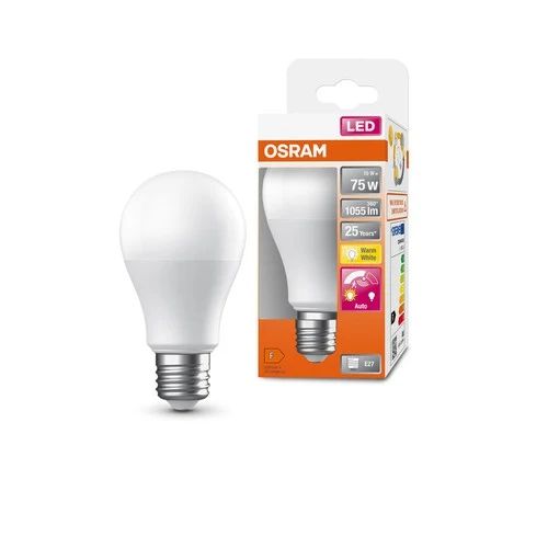 OSRAM SUPERSTAR+ CLASSIC A 75 FR LED-Lampe inkl. Bewegungssensor und Tageslichtsensor, 10W, 1055lm , Warmweiß