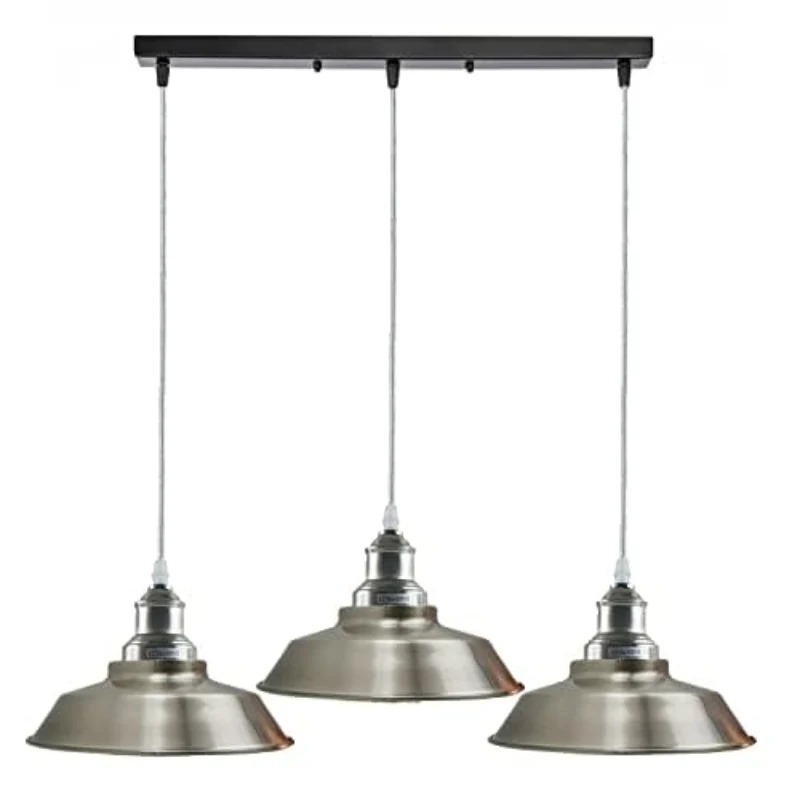 Mehrfachsteckdosen Hängelampen Satin Nickel decken-lampe~1349