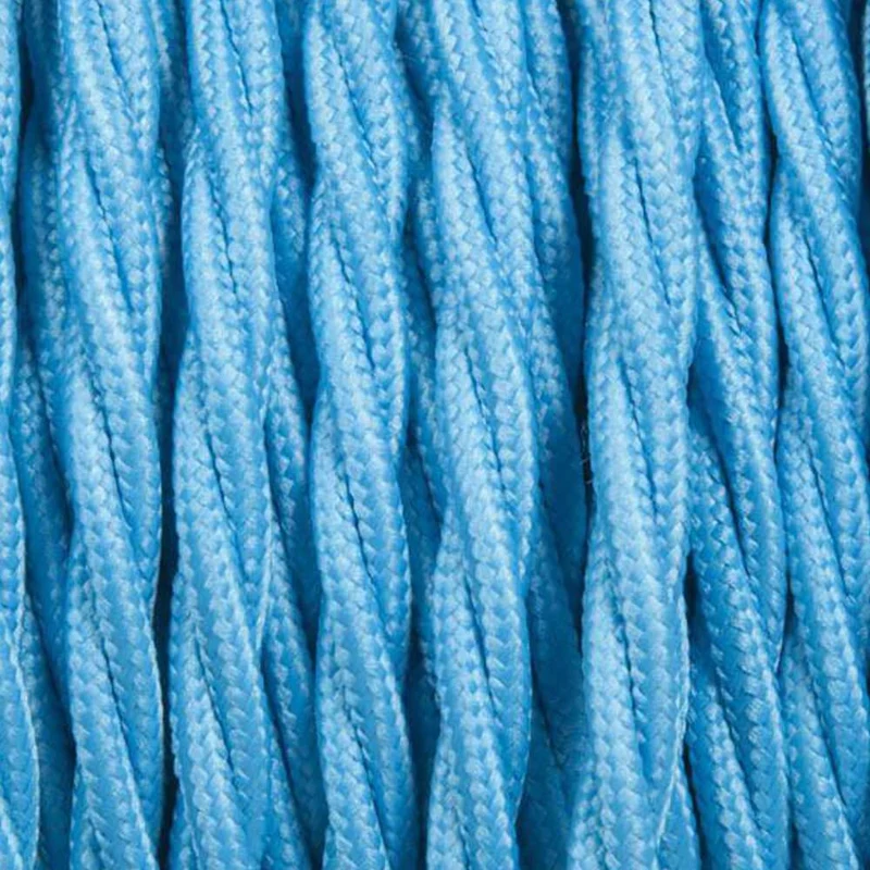 Geflochtenes elektrisch blaues Stoffkabel 2x0,75mm²~1170
