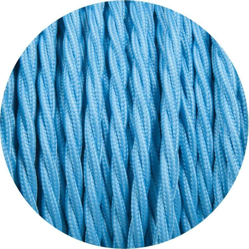Geflochtenes elektrisch blaues Stoffkabel 2x0,75mm²~1170