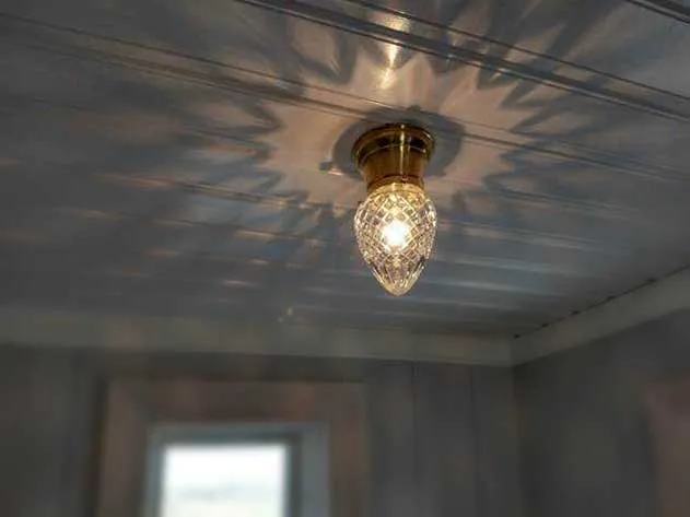Taklampa - Frödingplafond 80 mässing, droppe klarglas