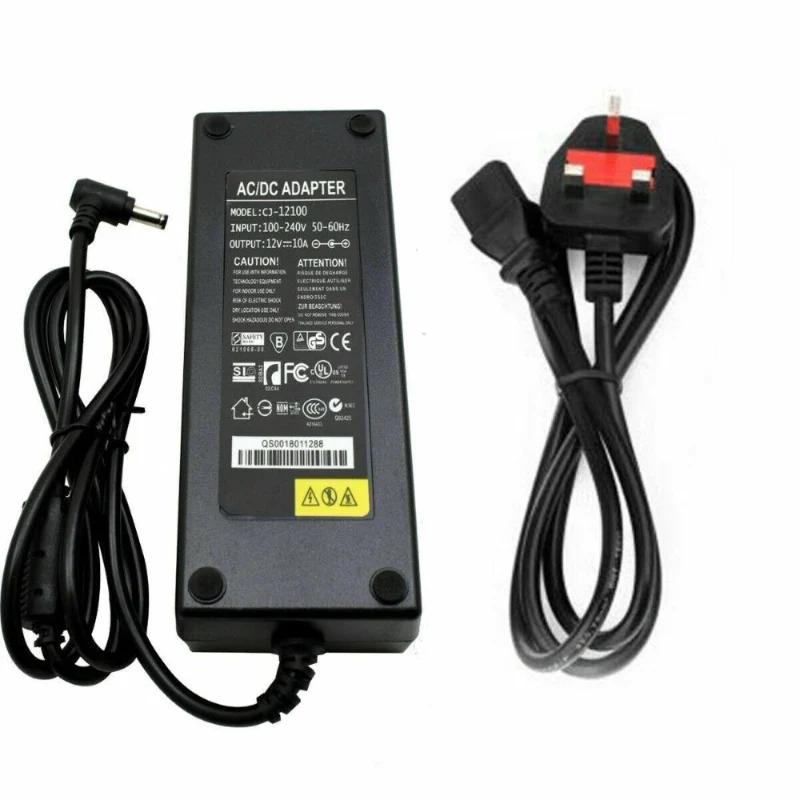 12V 10A Netzteil Adapter Leistungsstark & Sicher AC 100-240V ~1342
