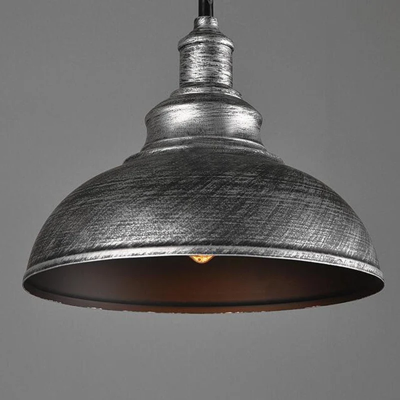 Industrielle Pendelleuchte aus Metall – Silber, Loft Design~1105