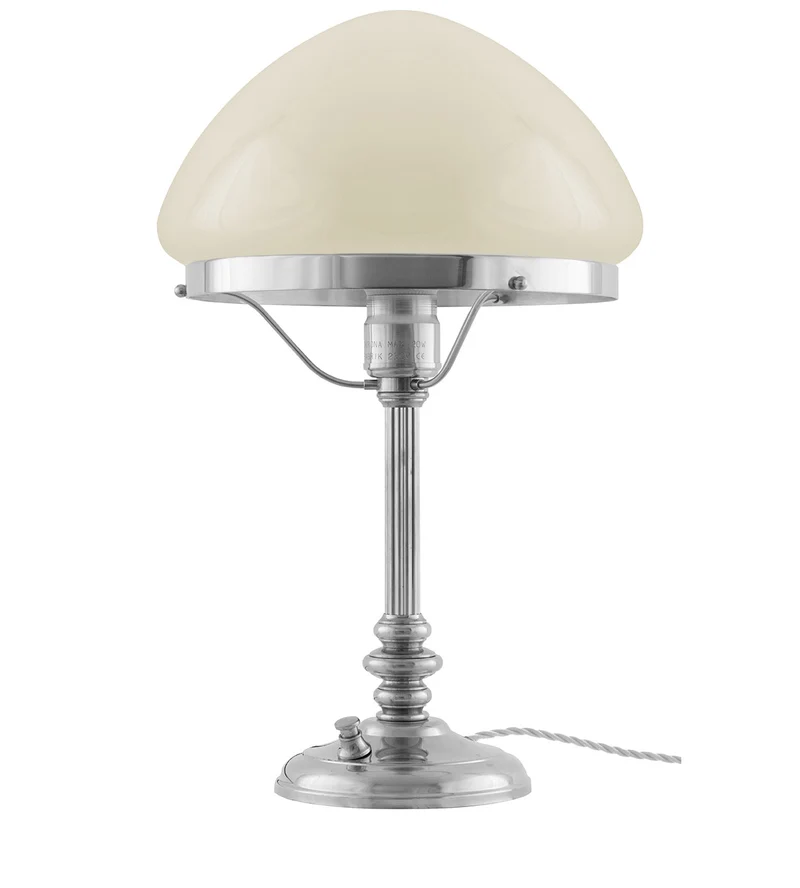 Bordslampa - Karlfeldt nickel, toppig benvit