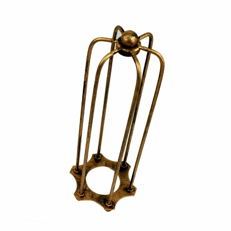 Langer Metalldrahtkäfig aus gebürstetem Kupfer~1274