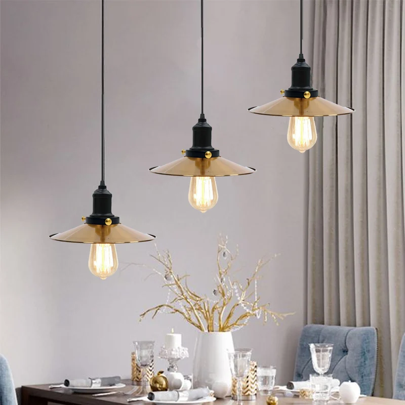 Pendelleuchte im Industrie-Stil mit E27– 95 cm Kabel – Metall & PVC~1517