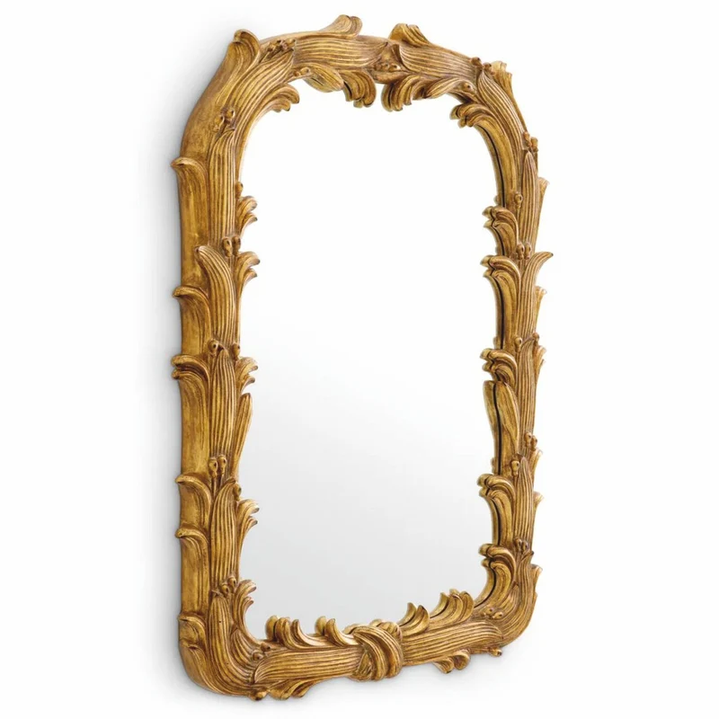 Casa Padrino Luxus Barock Mahagoni Spiegel Antik Gold H. 129 cm - Barock Möbel