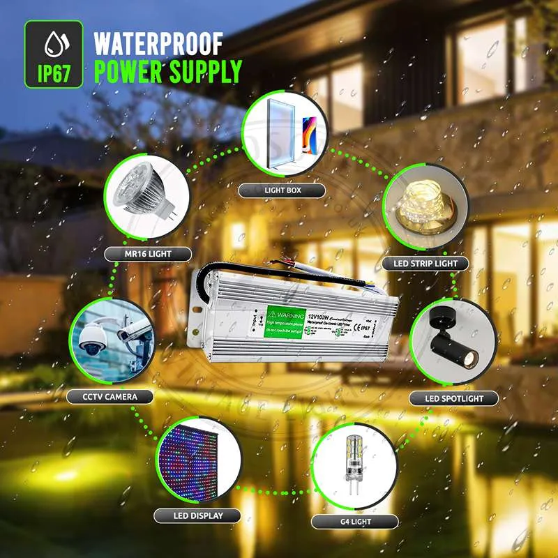12V 60W LED Netzteil Wasserdichtes IP67 Außenbereich geeignet ~1093