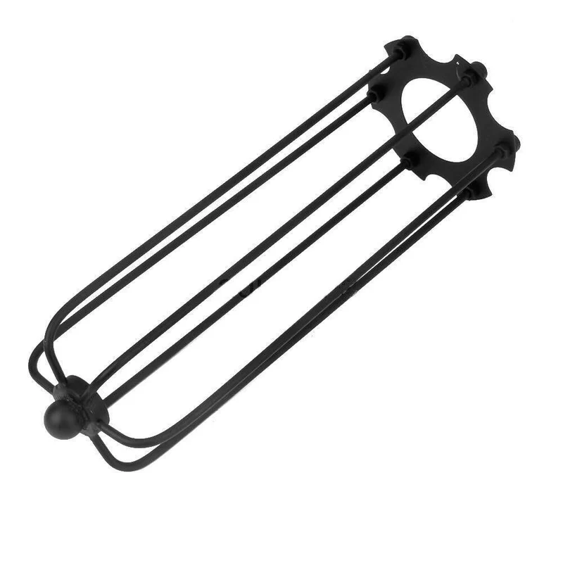 Einfach anzubringender Lampenschirm aus Drahtkäfig Schwarz ~1271