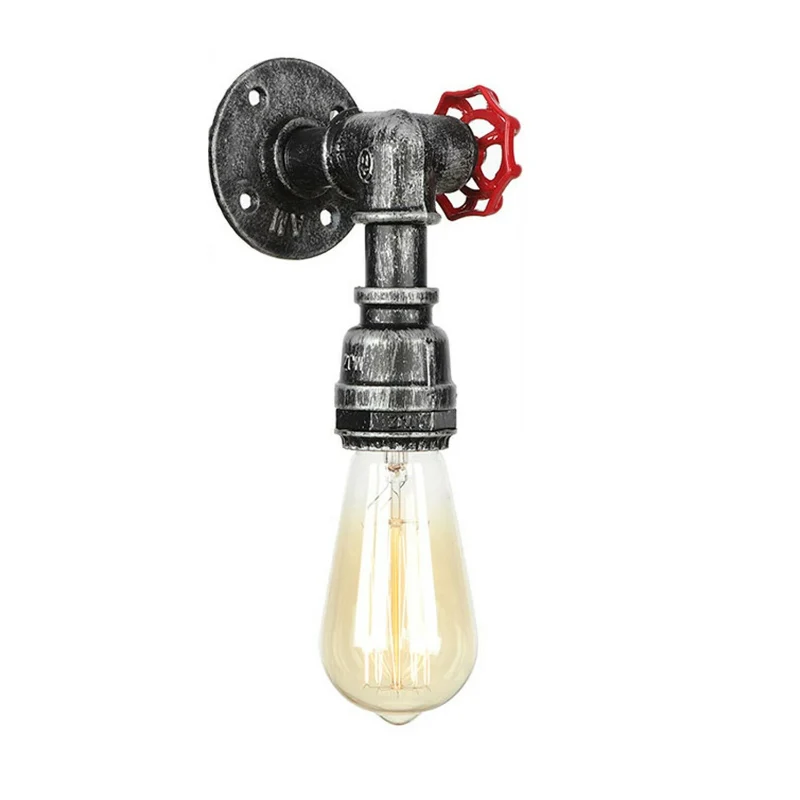 Lampe wasserrohr industriedesign , metall, E27 Wandlampen~1264