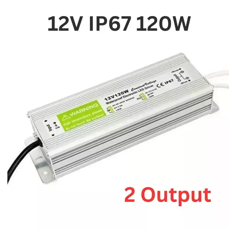 LED trafo 12 volt 10A | 120W | IP67 Wasserdicht netzteil~1092