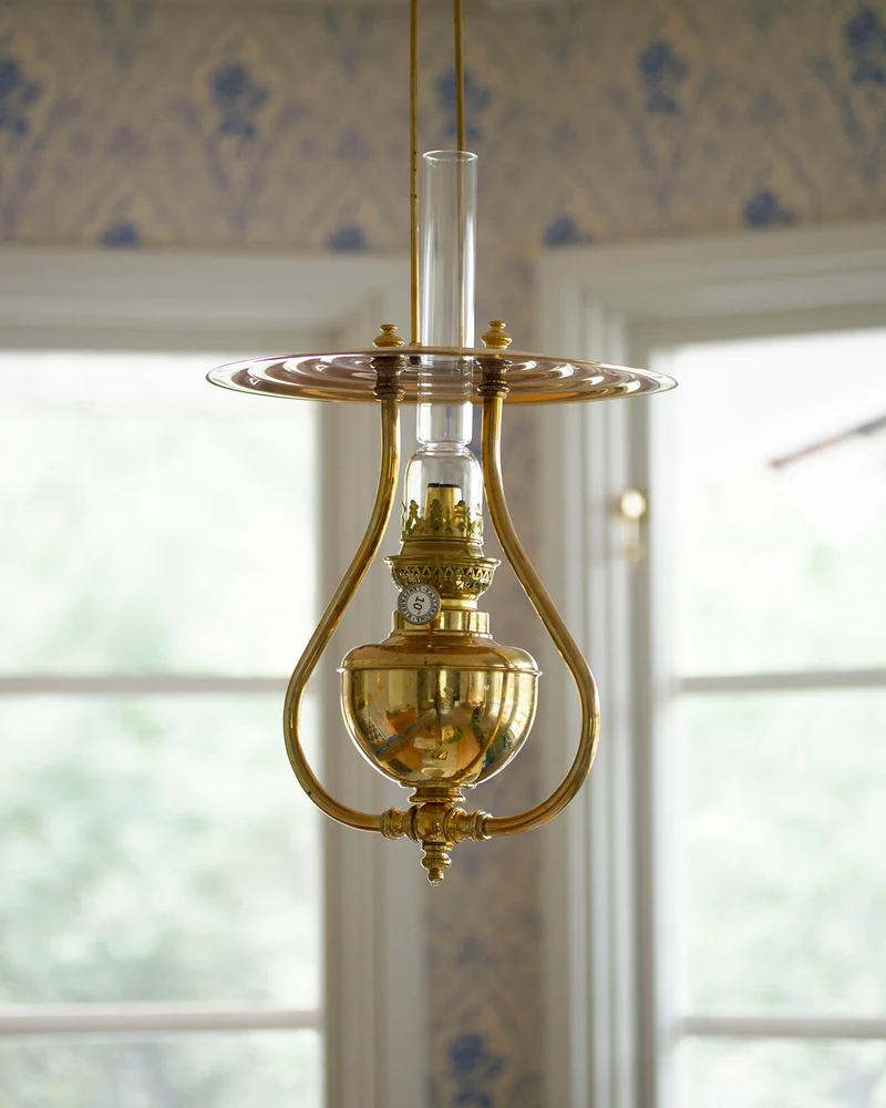 Fotogenlampa - Ronneby mässing, tak