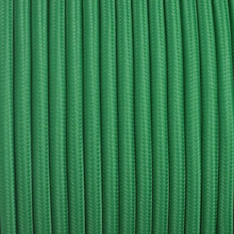 Grünes 2-adriges Textilkabel 0,75mm² Lampenkabel rund~1152