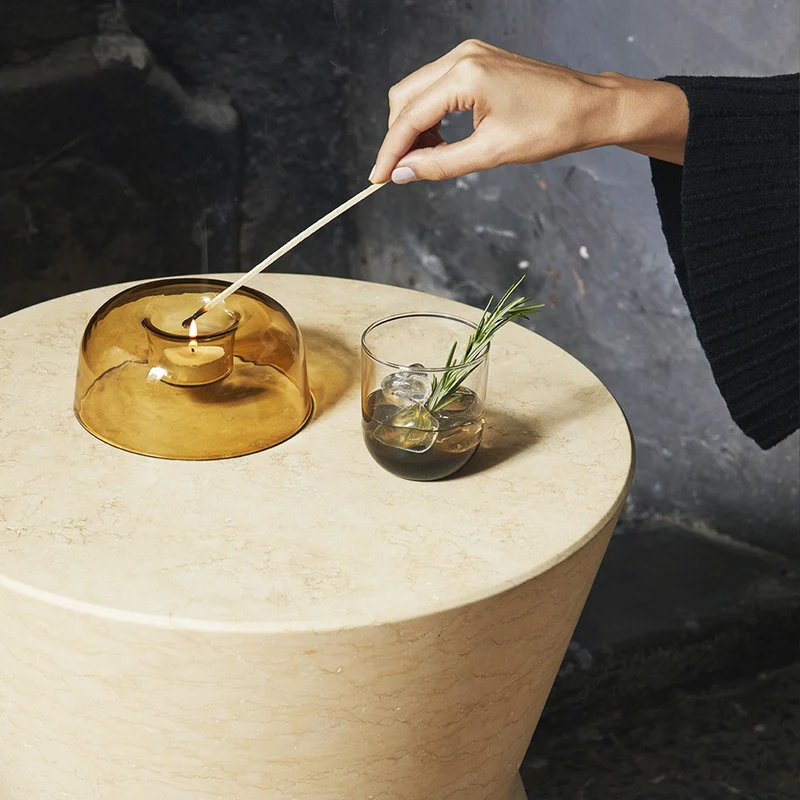 Blown Glass Tealight Holder THE LIGHT Set of Two by Neri & Hu for Paola C