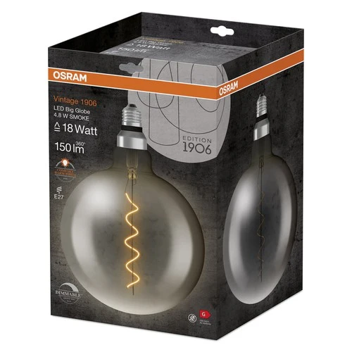 OSRAM Vintage 1906 LED-Lampe, Smoke-Tönung, 4,8W, 150lm , Warmweiß , E27