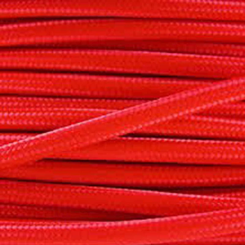 Rot Stromkabel Textilkabel Lampenkabel Textilleitung 2x0.75mm² Rund ~1146