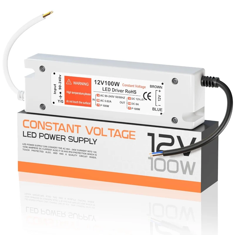 12V 100W LED Treiber IP20 Trafo Konstantspannung Netzteil ~1077