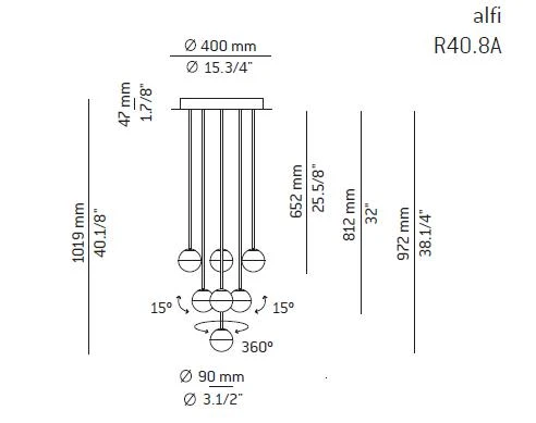 Estiluz Pendelleuchte - Alfi R40.8A