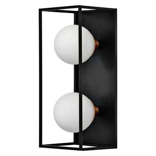 LEDVANCE DECOR 2er Square Bad-Wandleuchte IP44, schwarz, G9