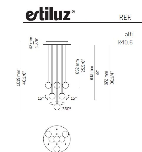 Estiluz Pendelleuchte - Alfi R40.6