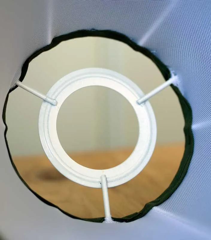Textilskärm d200 (Ringf/Vit)