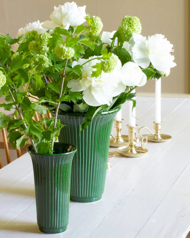 Bergs Potter Blomvas 1920-tal - Grön 12 cm