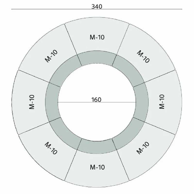 Casa Padrino Luxus Sofa Beige Ø 340 cm - Rundes Modulares Sofa - Luxus Möbel