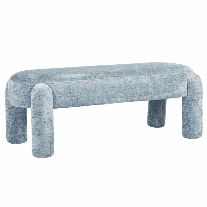 Casa Padrino Luxus Sitzbank Hellblau 123 cm - Wohnzimmer & Hotel Möbel